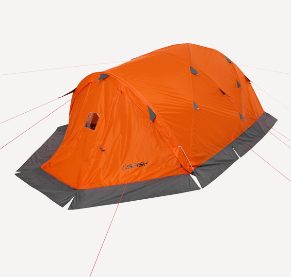 Палатка BASK North Peak Pro 3 (Оранжевый; 3-х местная)